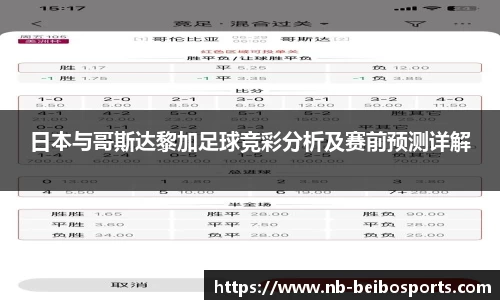 日本与哥斯达黎加足球竞彩分析及赛前预测详解